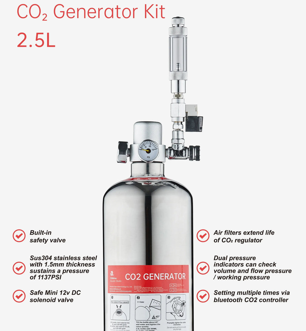 Chihiros CO2 Generator Kit 2.5L – DISCONTINUED (FOR DISPLAY ONLY)