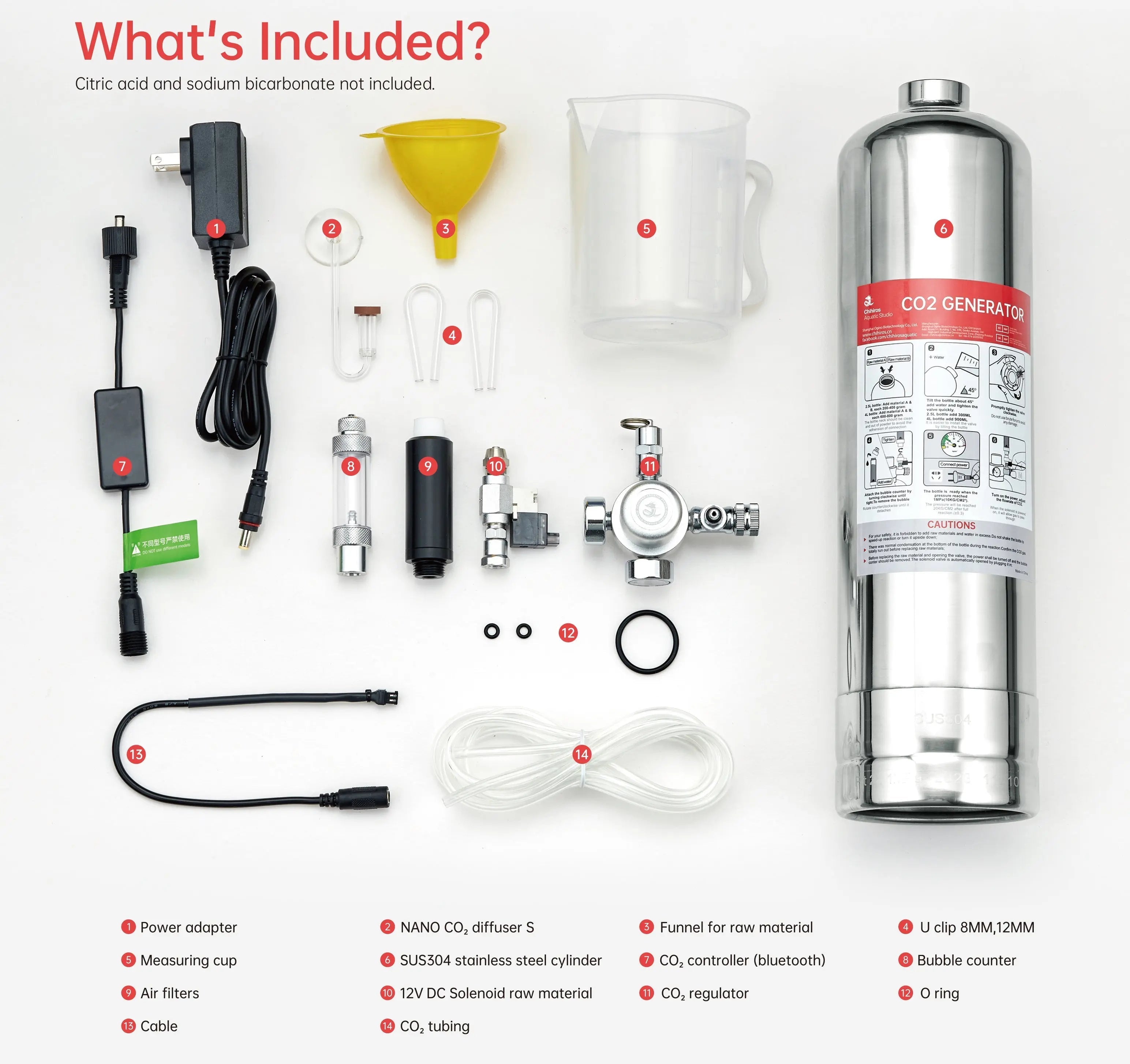Chihiros CO2 Generator Kit 2.5L – DISCONTINUED (FOR DISPLAY ONLY)
